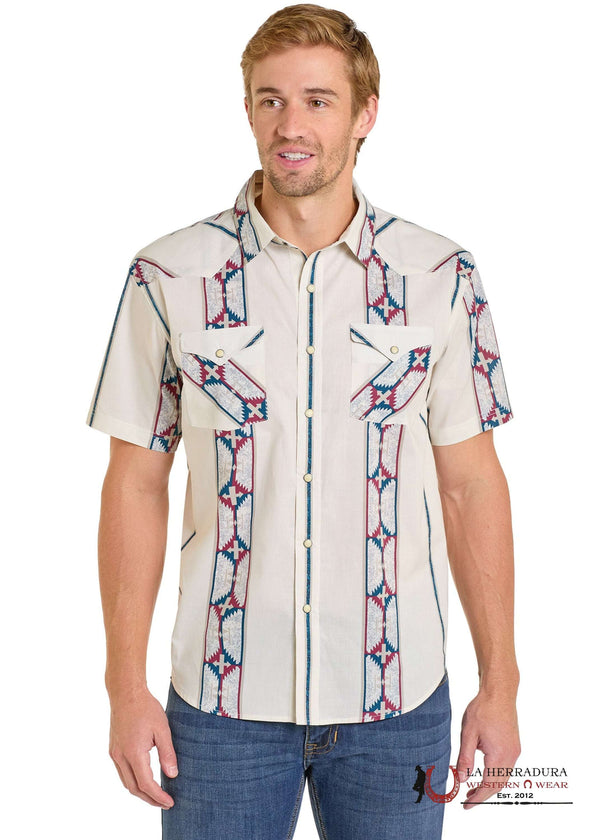 CAMISA DE MANGA CORTA COLOR CREMA PARA HOMBRE PANHANDLE PMN3S06914