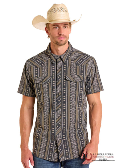 PANHANDLE MENS BLACK SHORT SLEEVE SHIRT- TMN3S06510