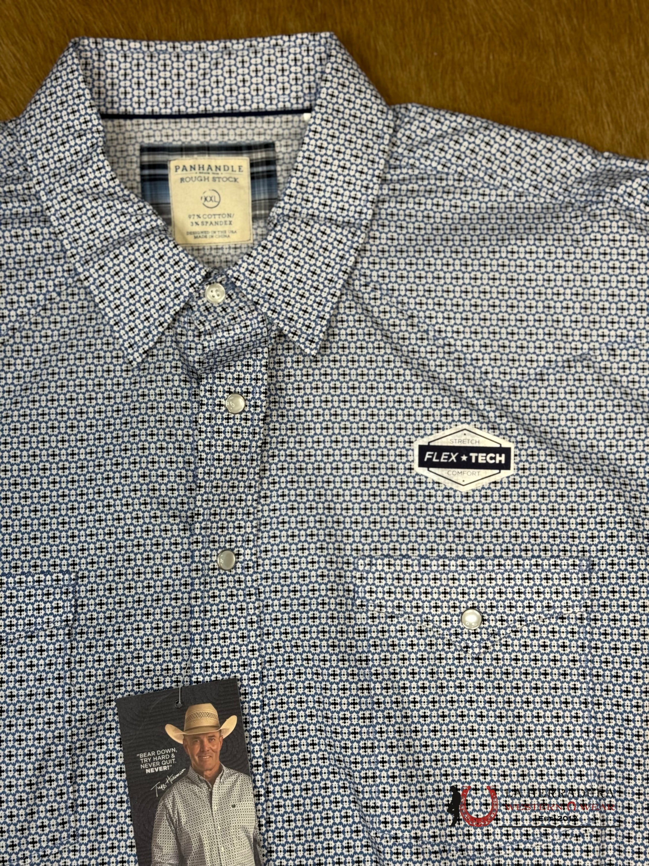 Panhandle Men’s BLUE Long Sleeve Shirt- RMN2S02806 ROPA HOMBRES
