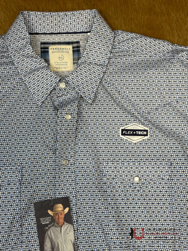 CAMISA DE MANGA LARGA AZUL PANHANDLE PARA HOMBRE - RMN2S02806