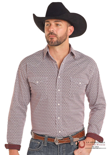 PANHANDLE MENS MAROON LONG SLEEVE SHIRT- RMN2S04602