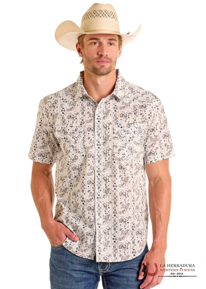 PANHANDLE MENS WHITE SHORT SLEEVE SHIRT- PMN3S06587