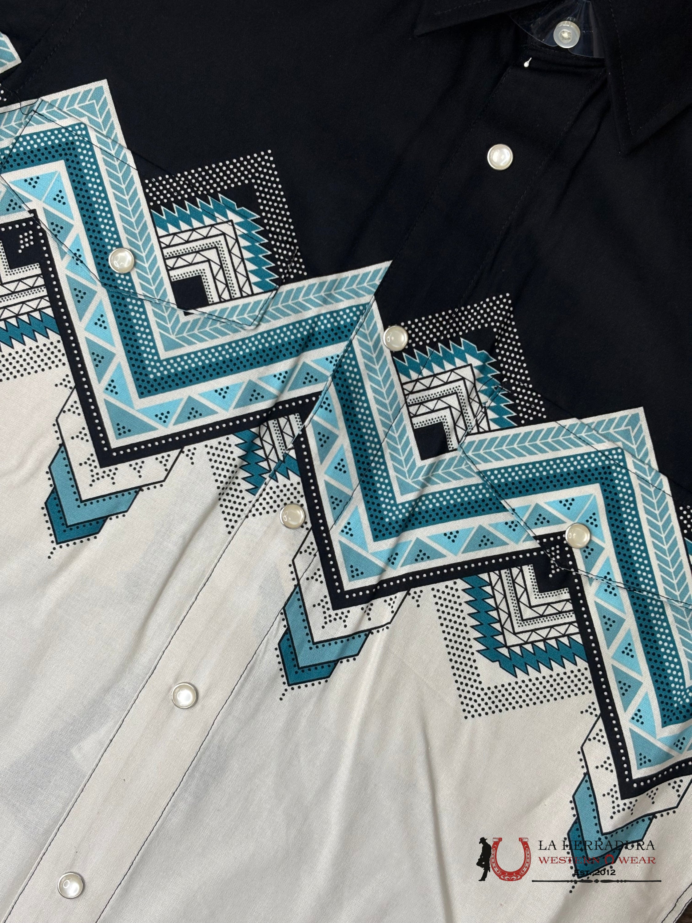 Panhandle Natural Long Sleeve With Aztec Print Mens Shirt - 6641 ROPA HOMBRES