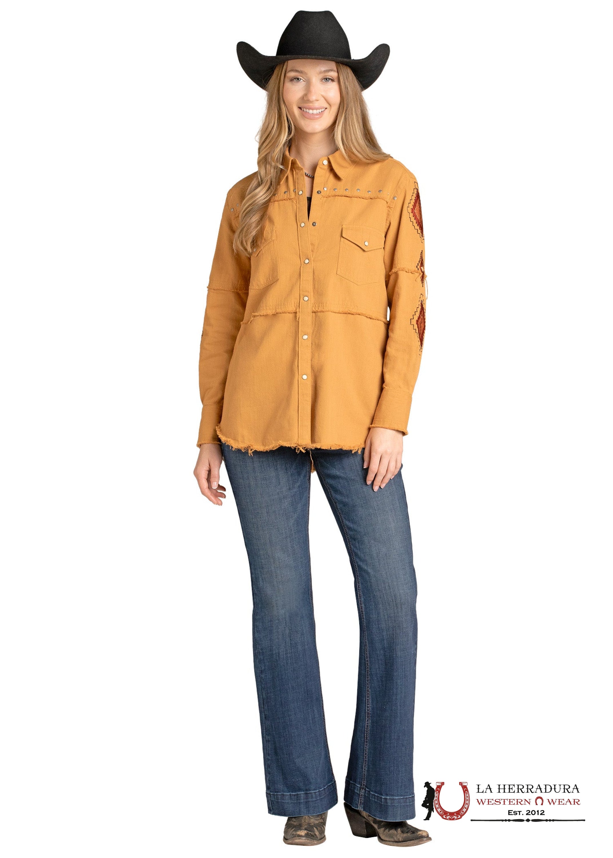 Panhandle Shirt Khaki Snap LW92T07119 ROPA MUJERES