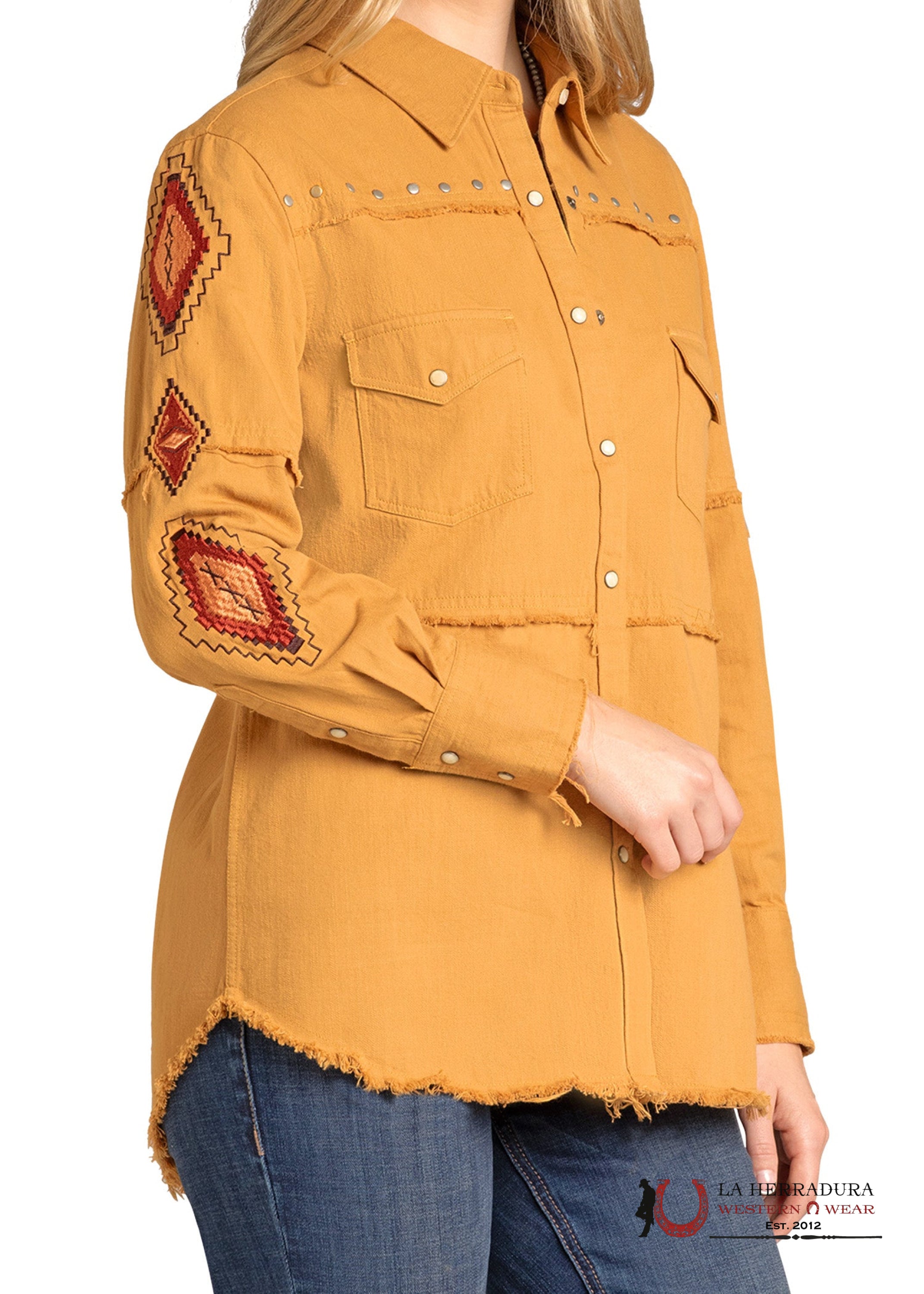 Panhandle Shirt Khaki Snap LW92T07119 ROPA MUJERES