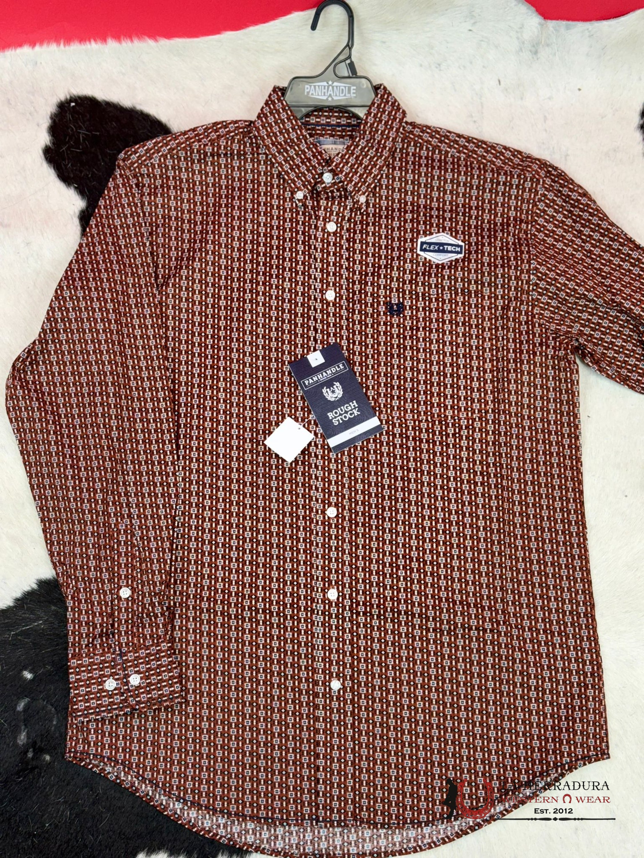 Rock&Roll Shirt Rust Button Snap Ropa Hombres