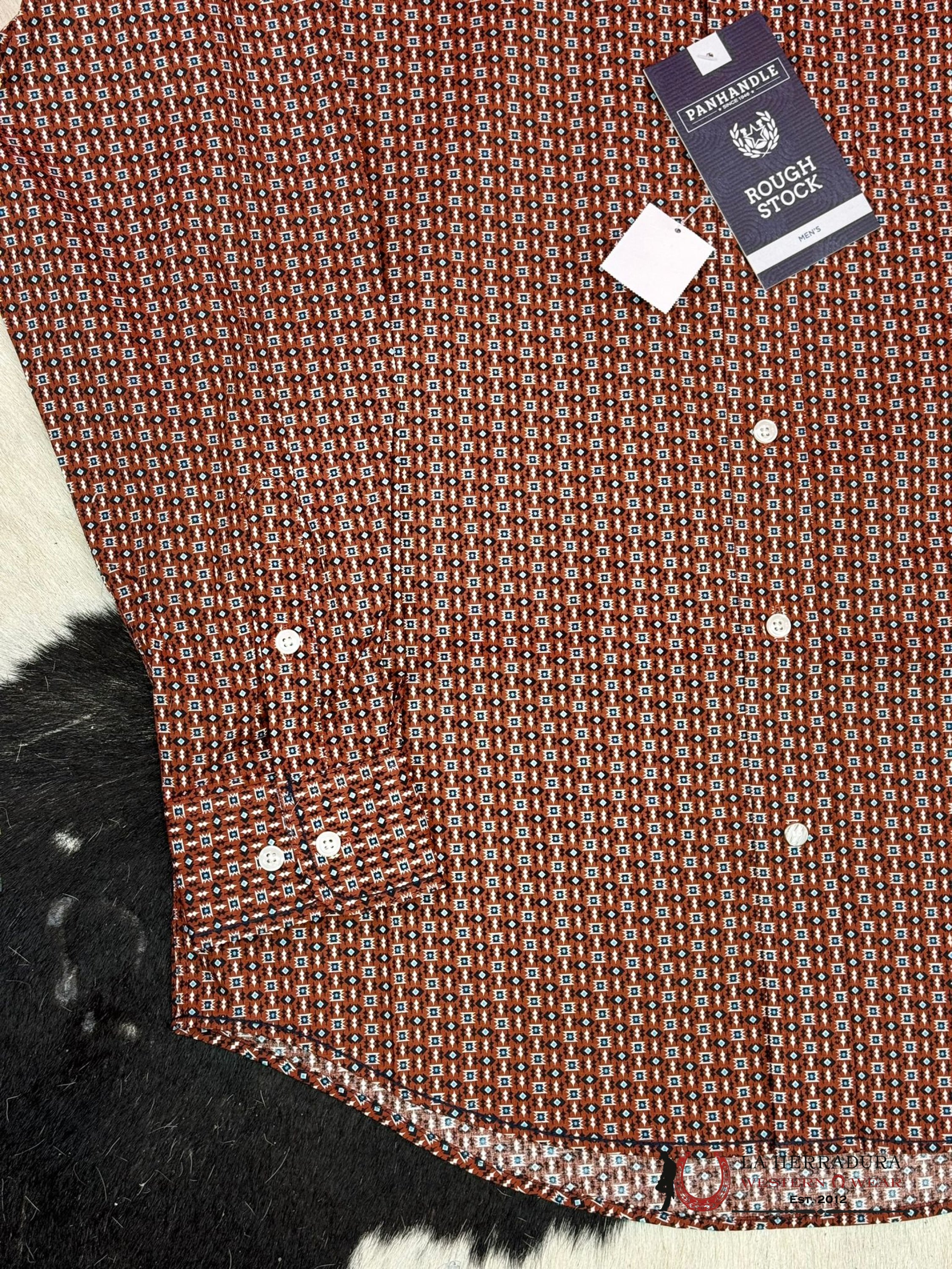 Rock&Roll Shirt Rust Button Snap Ropa Hombres