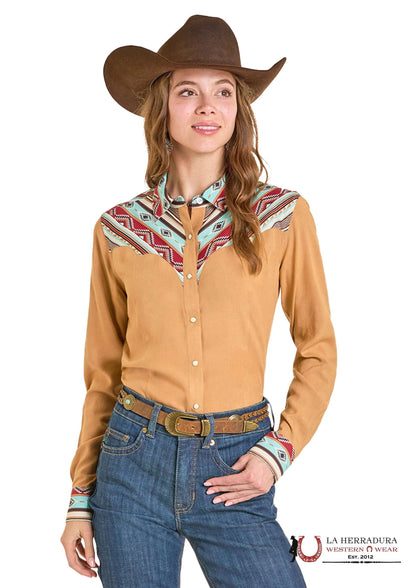 Camisa Panhandle Tan Snap LWN2S07113