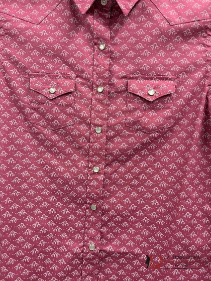 Camisa Panhandle Slim de niña con estampado de caballos y botones de perla RSGSOSRYTY