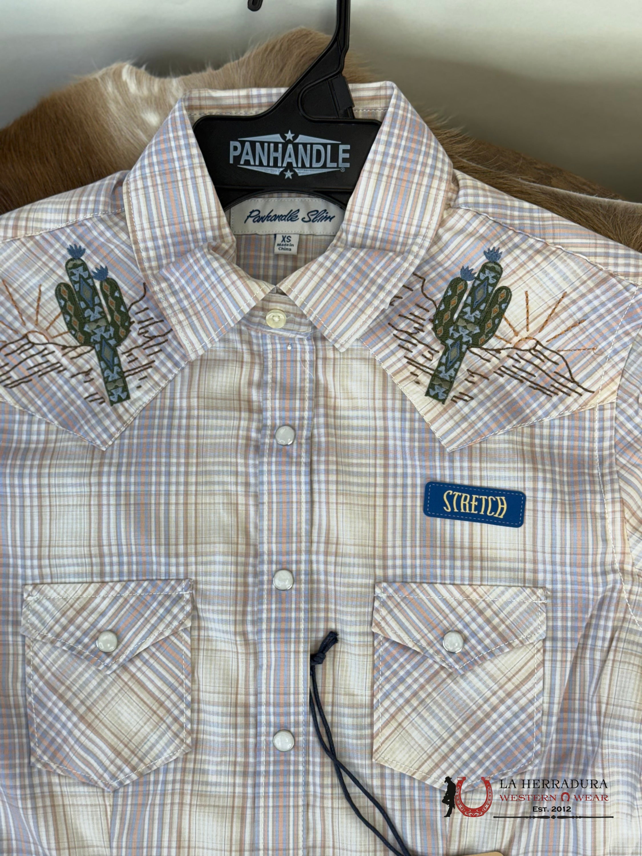 Panhandle Women Shirt Long Sleeve Embroidered Natural - Rmb2S04592 Ropa Mujeres