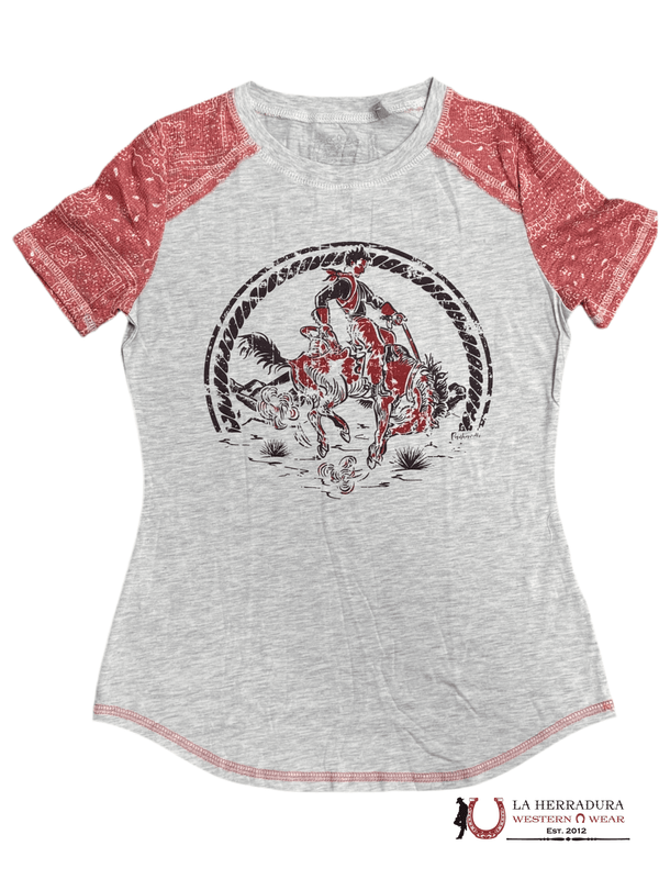 CAMISETA DE MUJER PANHANDLE CON GRÁFICO ESTAMPADO EN EL CANESÚ WLWT21R0UR