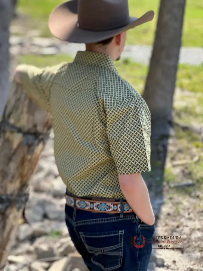 Panhandle Yellow Short Sleeve Shirt Ropa Hombres