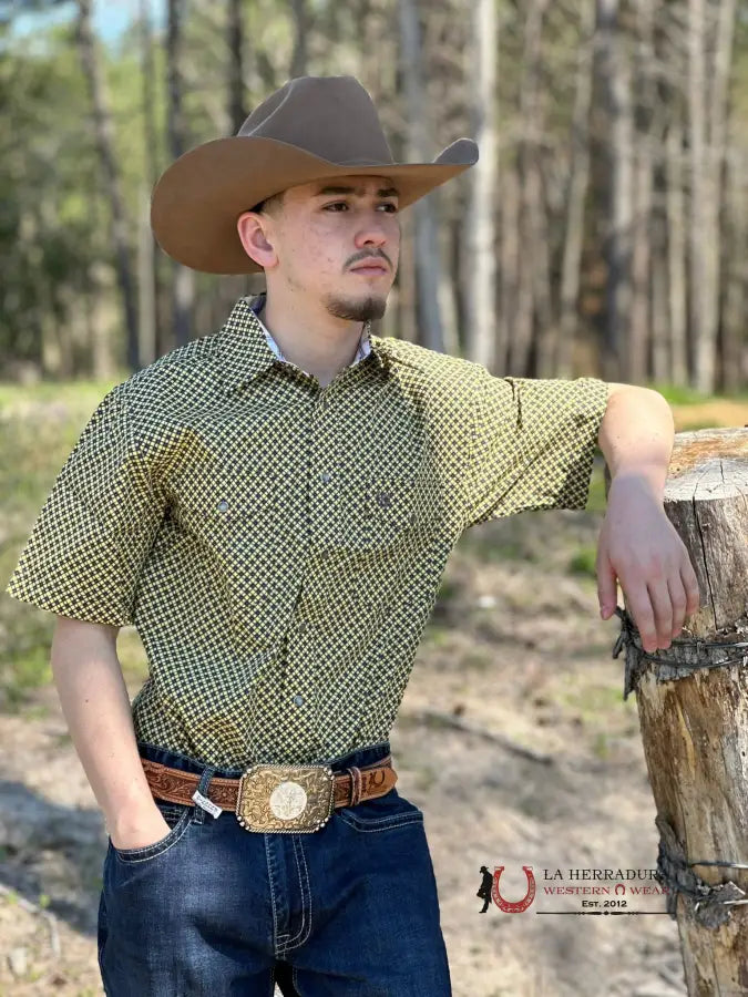 Panhandle Yellow Short Sleeve Shirt Ropa Hombres