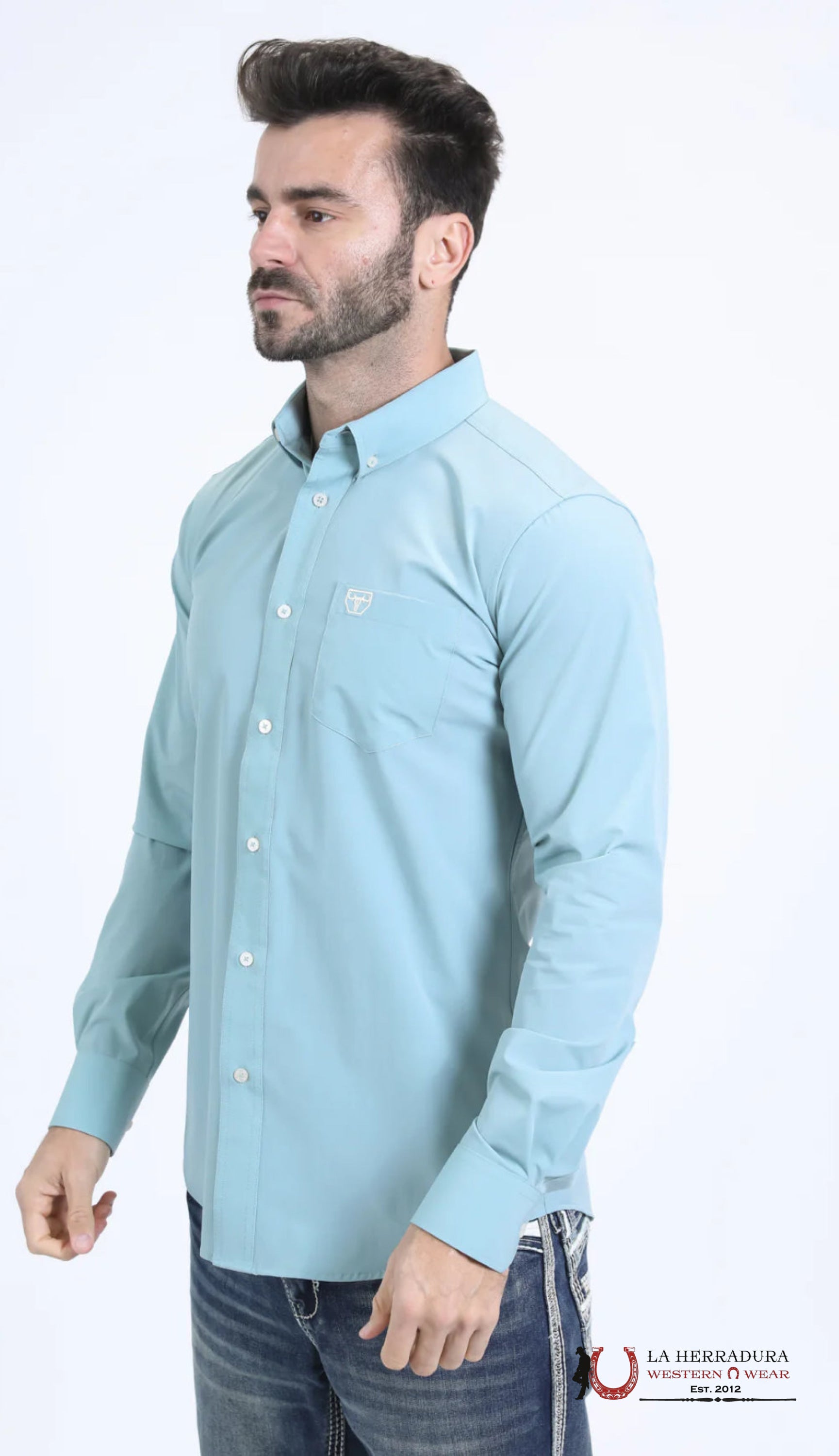 Platini Baby Blue Long Sleeve Shirt ROPA HOMBRES