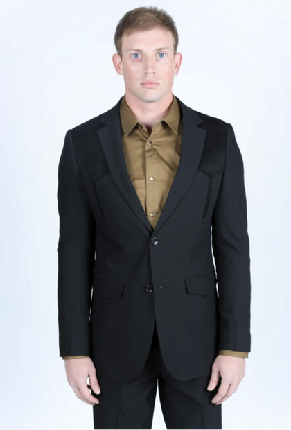 PLATINI BLACK BLAZER GAMUZA DESIGN RANCHER- WST9747