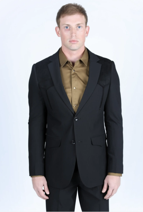 PLATINI BLACK BLAZER GAMUZA DESIGN RANCHER- WST9747