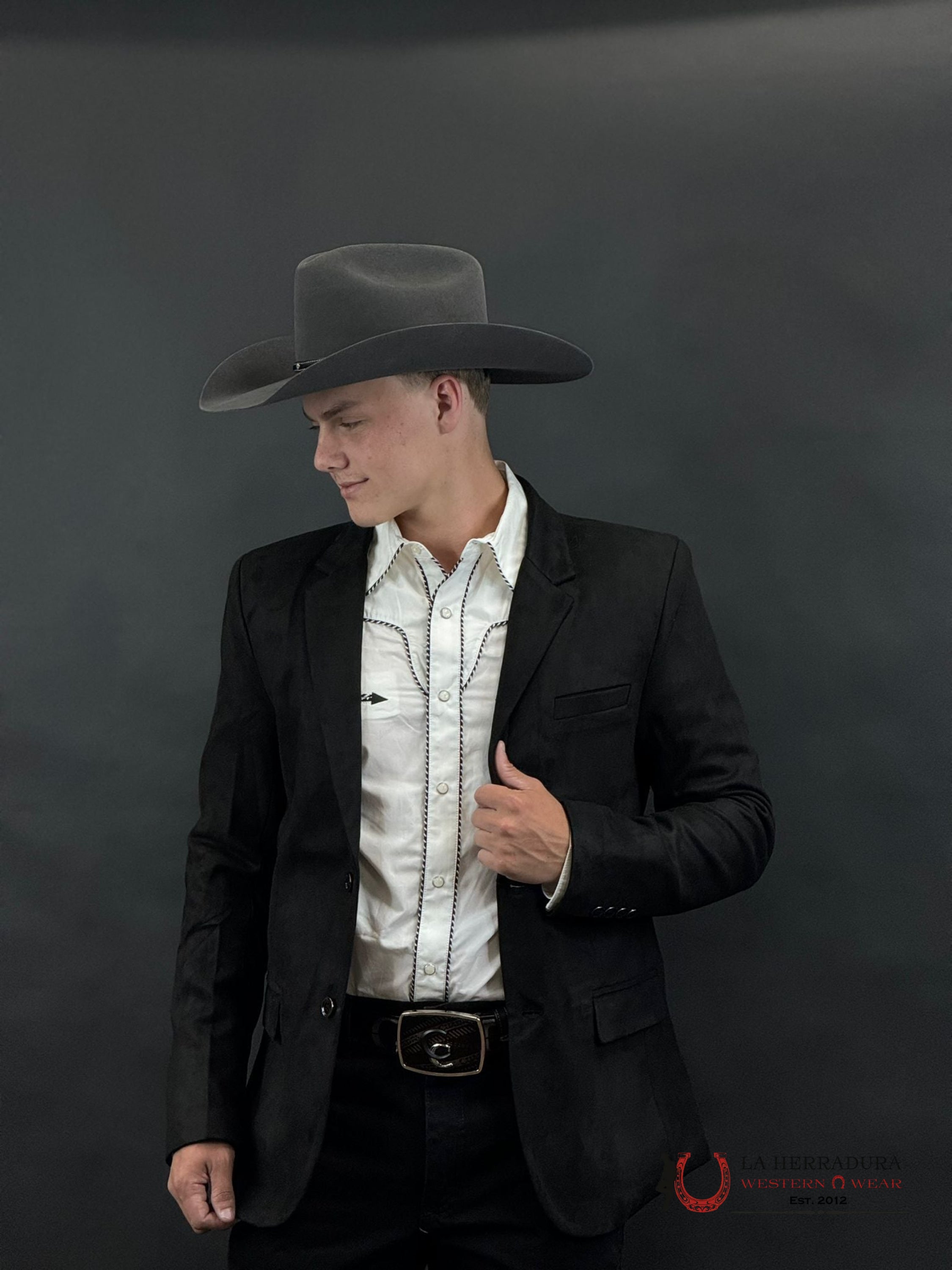 Platini Black Gamuza Suede Blazer- Blz8387 Ropa Hombres