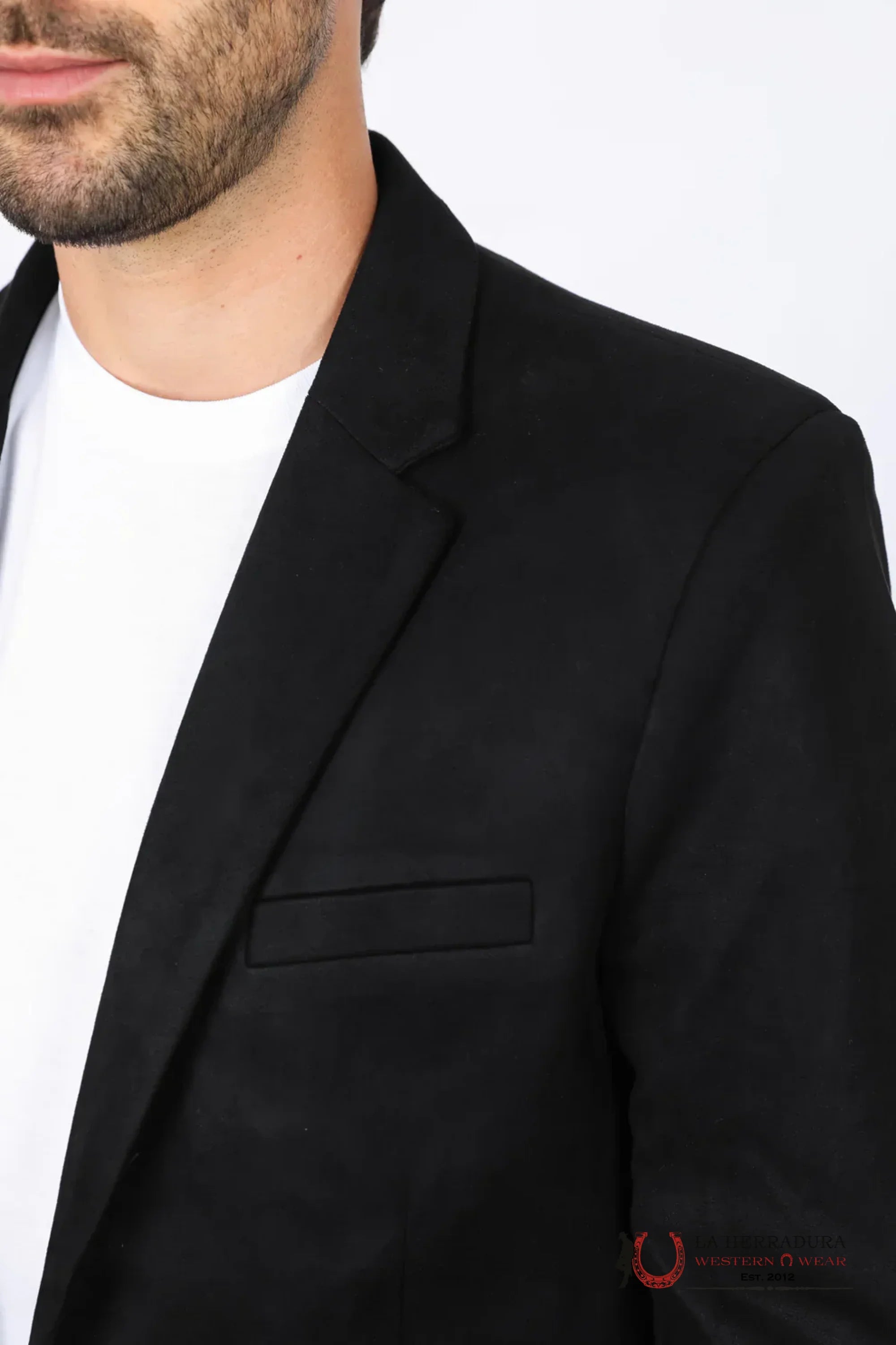 Platini Black Gamuza Suede Blazer- Blz8387 Ropa Hombres