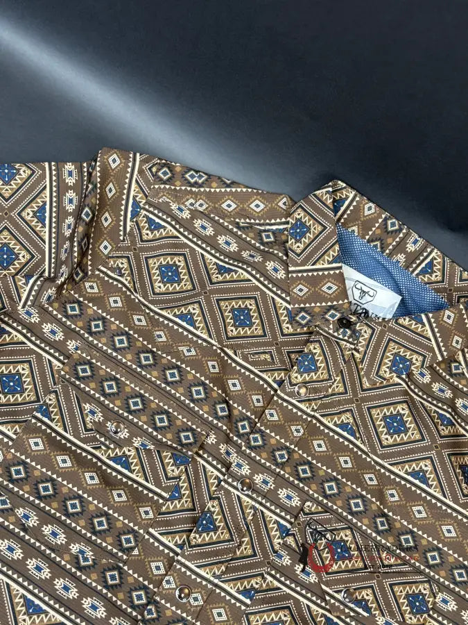 Platini Brown Aztec With Navy Blue Ropa Hombres