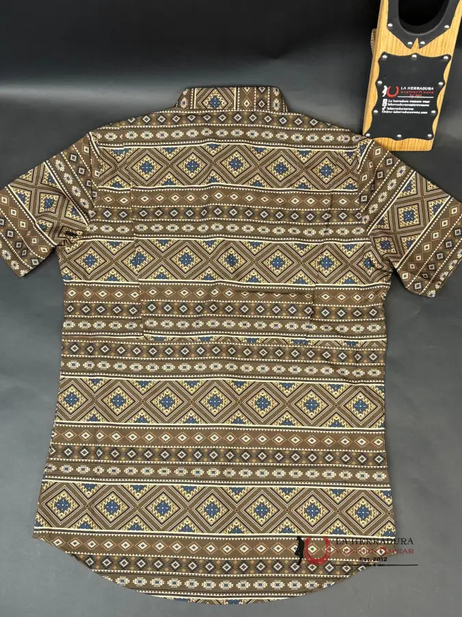 Platini Brown Aztec With Navy Blue Ropa Hombres