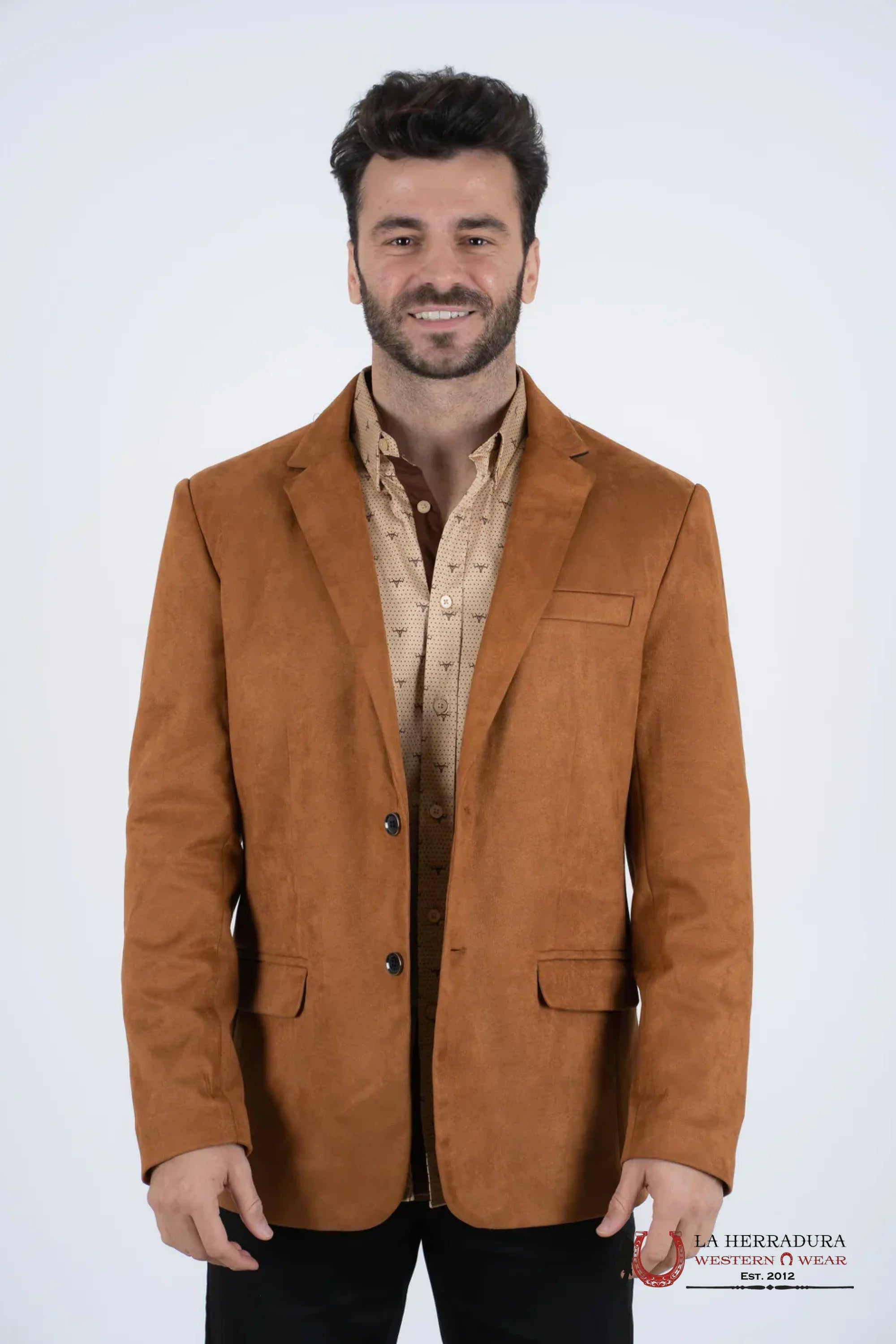 Platini Camel Gamuza Suede Blazer Blz9227 Ropa Hombres
