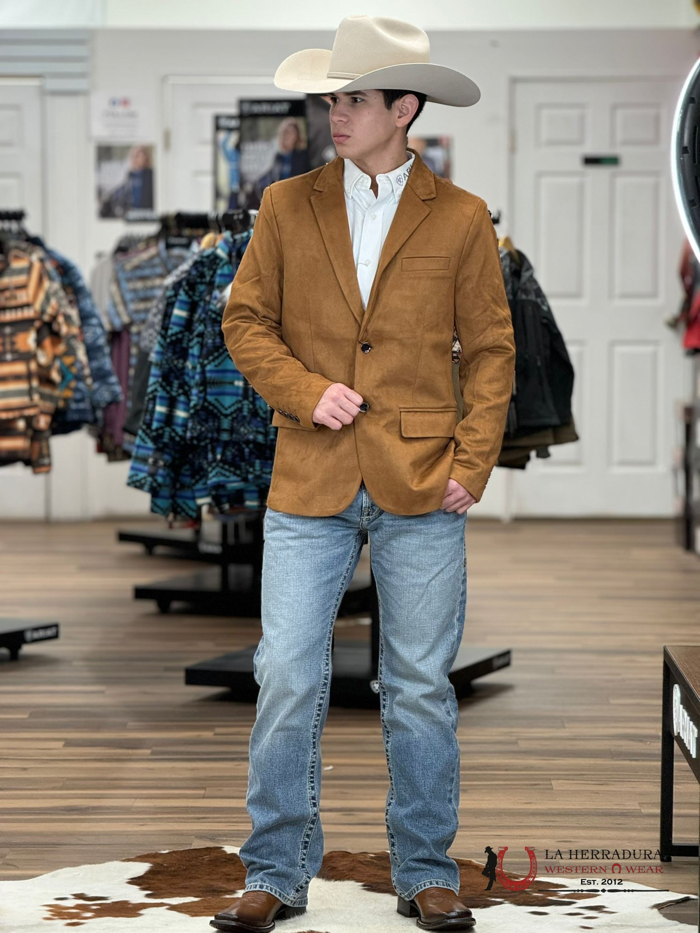 Platini Camel Gamuza Suede Blazer Blz9227 Ropa Hombres