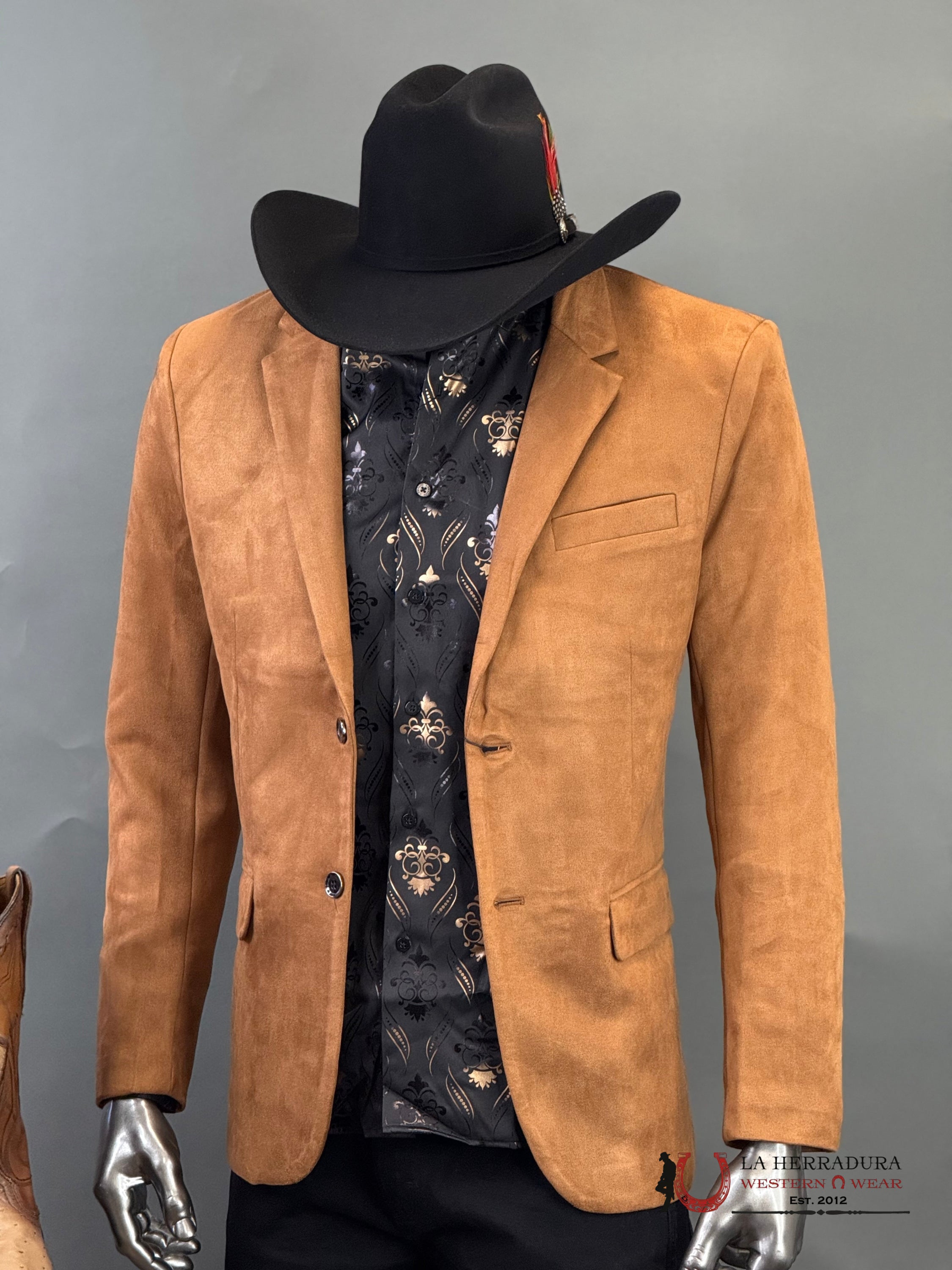 Platini Camel Gamuza Suede Blazer Blz9227 Ropa Hombres