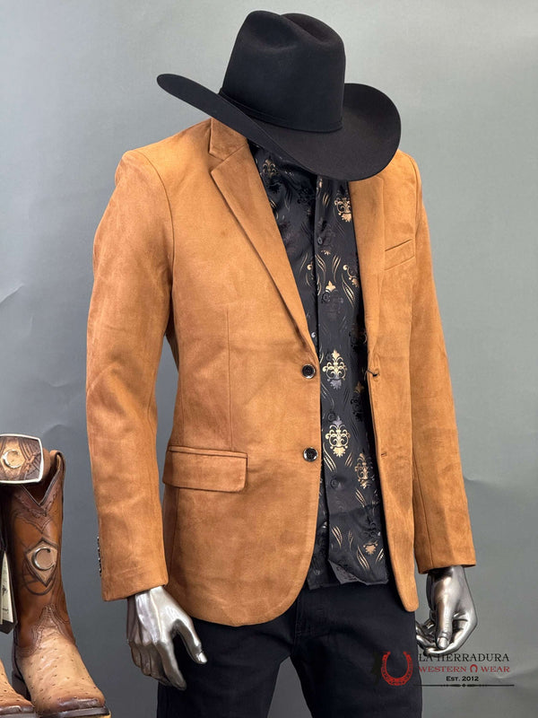 Saco Platini de Gamuza Color Camel para Hombre – BLZ9227 y BLZ8859