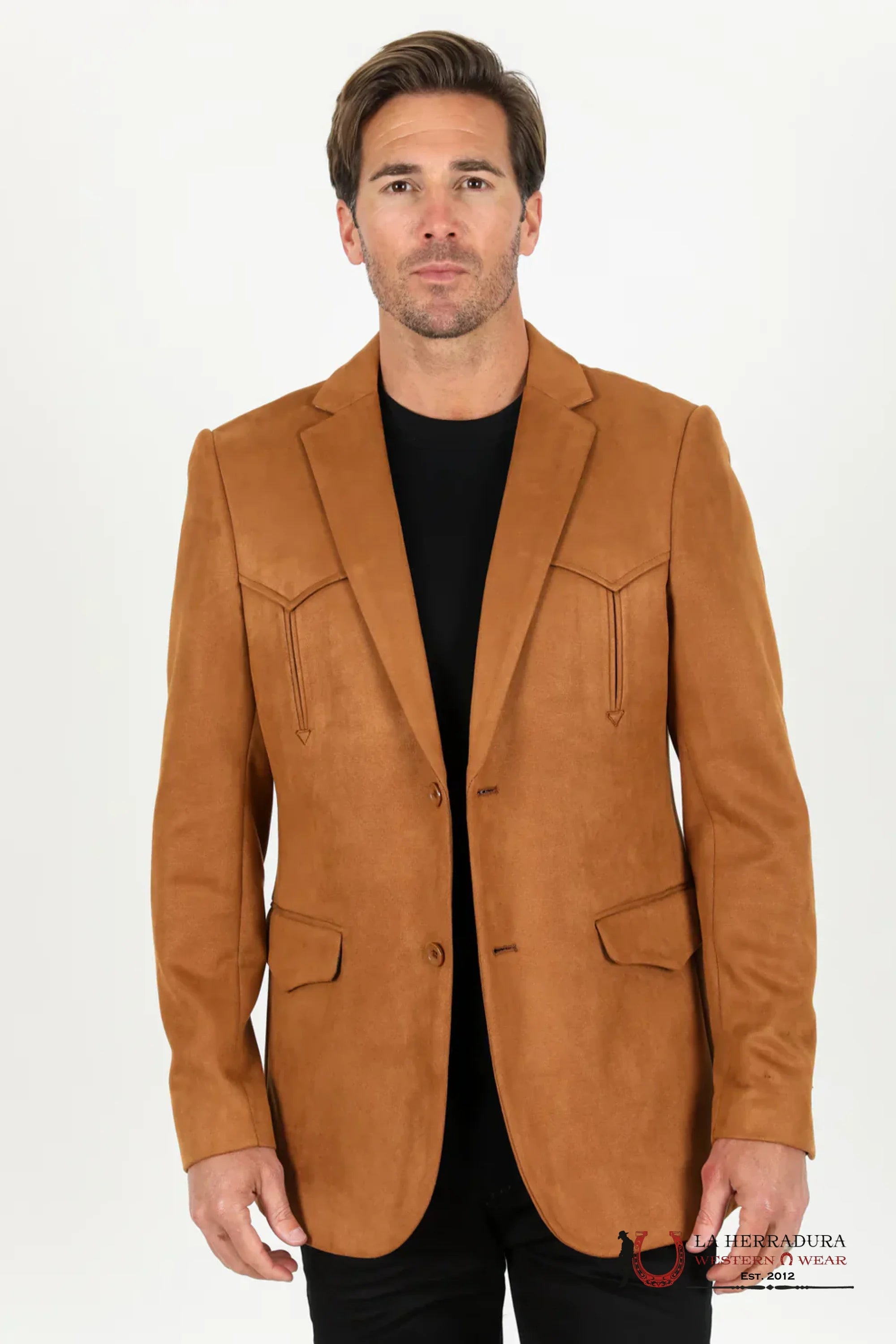Platini Camel Gamuza Suede Rancher Blazer Blz9444 Ropa Hombres