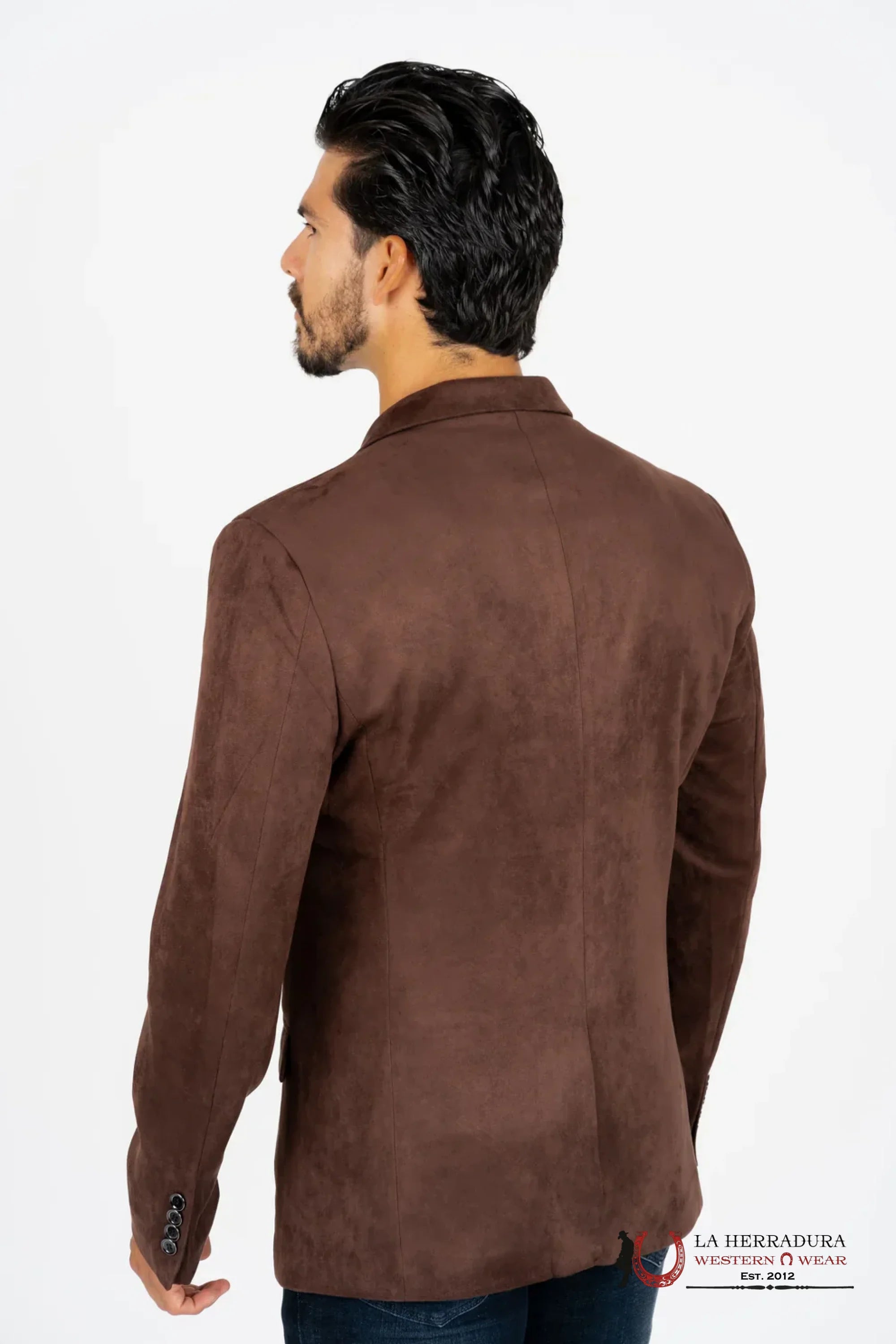 Platini Chocolate Brown Gamuza Suede Blazer Bl28859 Ropa Hombres