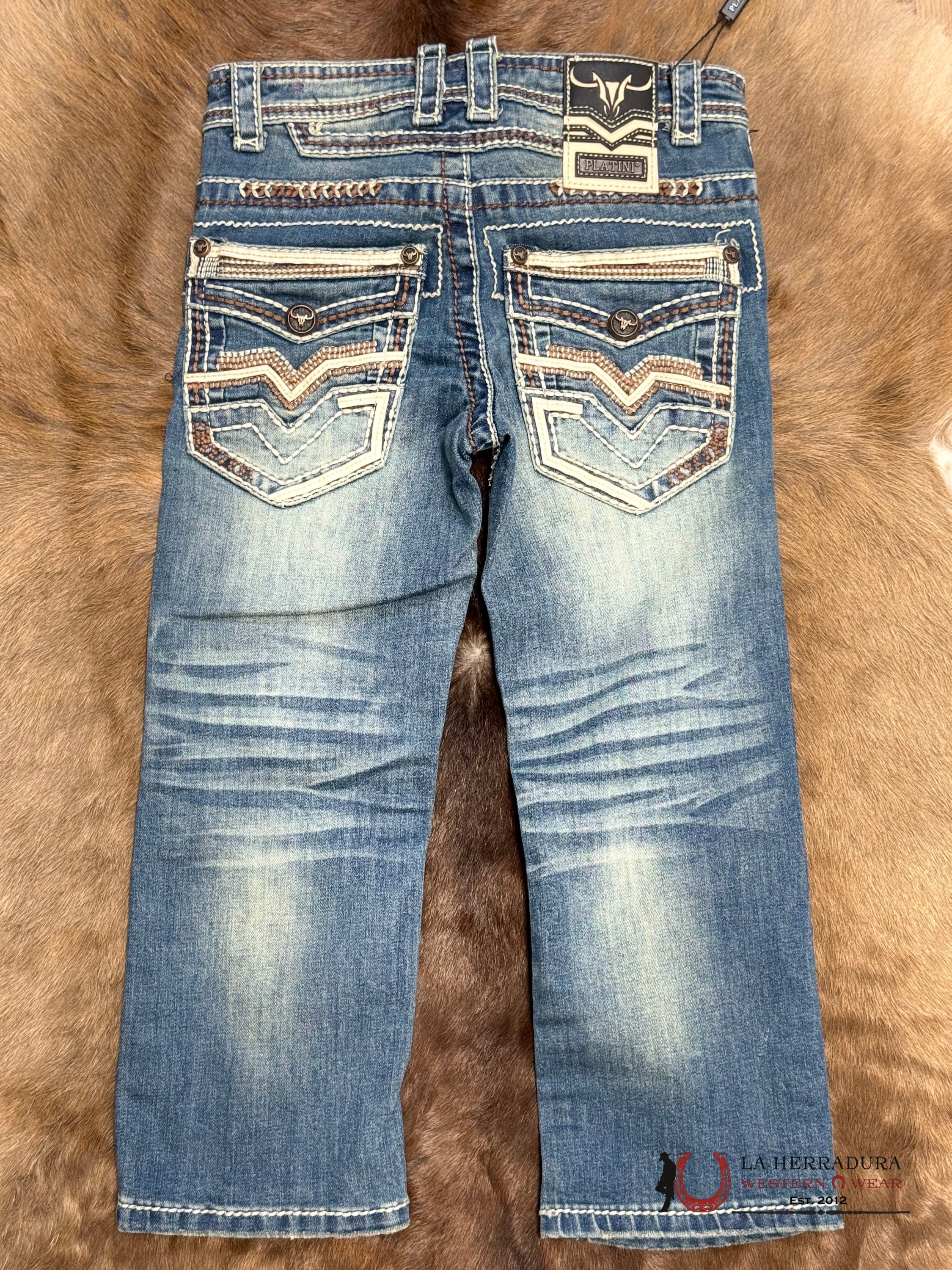 PLATINI COLOR STONE WASH BOOTCUT PHK9212 NIÑOS