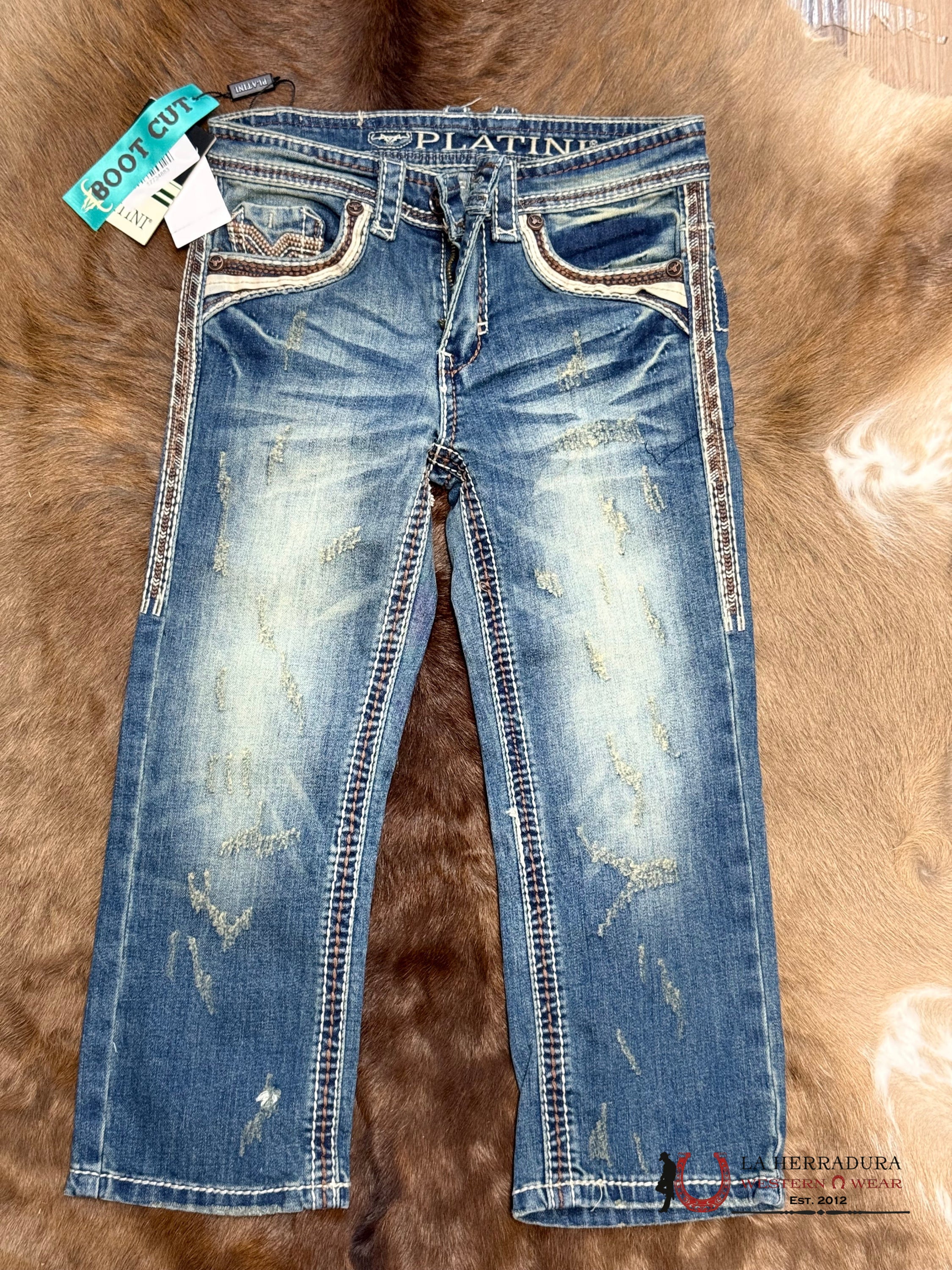 PLATINI COLOR STONE WASH BOOTCUT PHK9212 NIÑOS