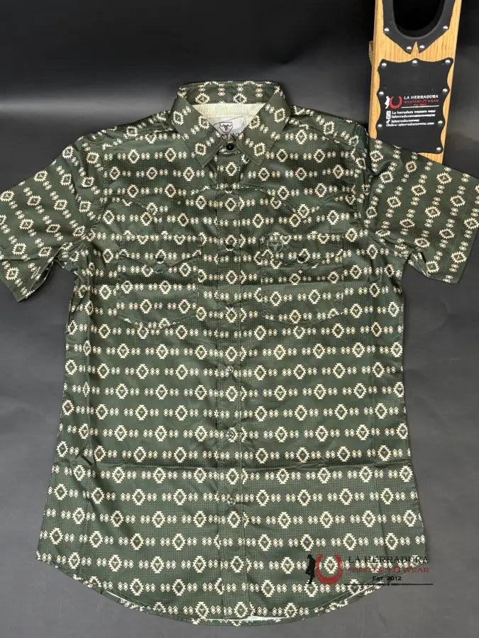 Platini Green Aztec With Brown 10611 Ropa Hombres