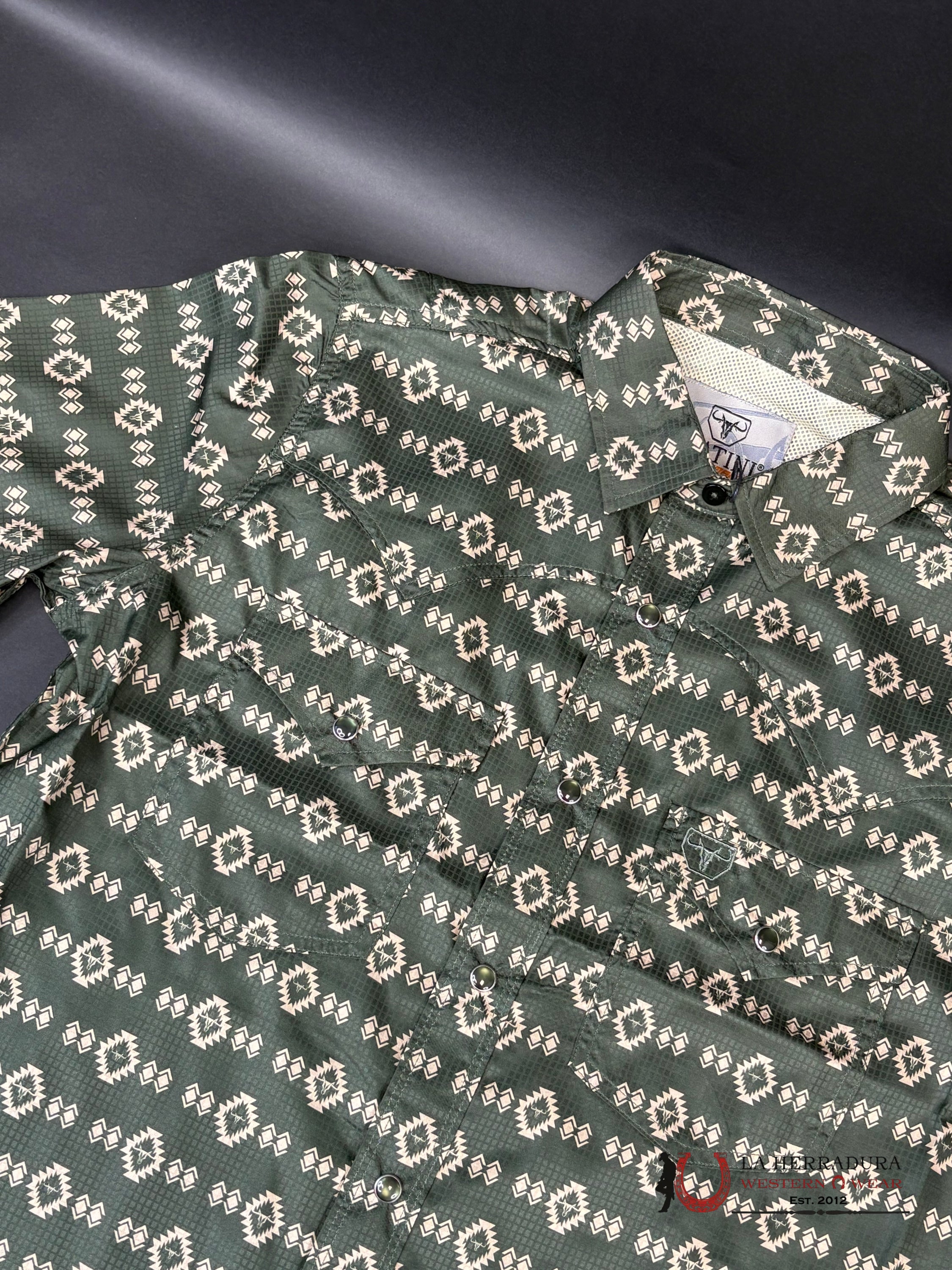 Platini Green Aztec With Brown 10611 Ropa Hombres