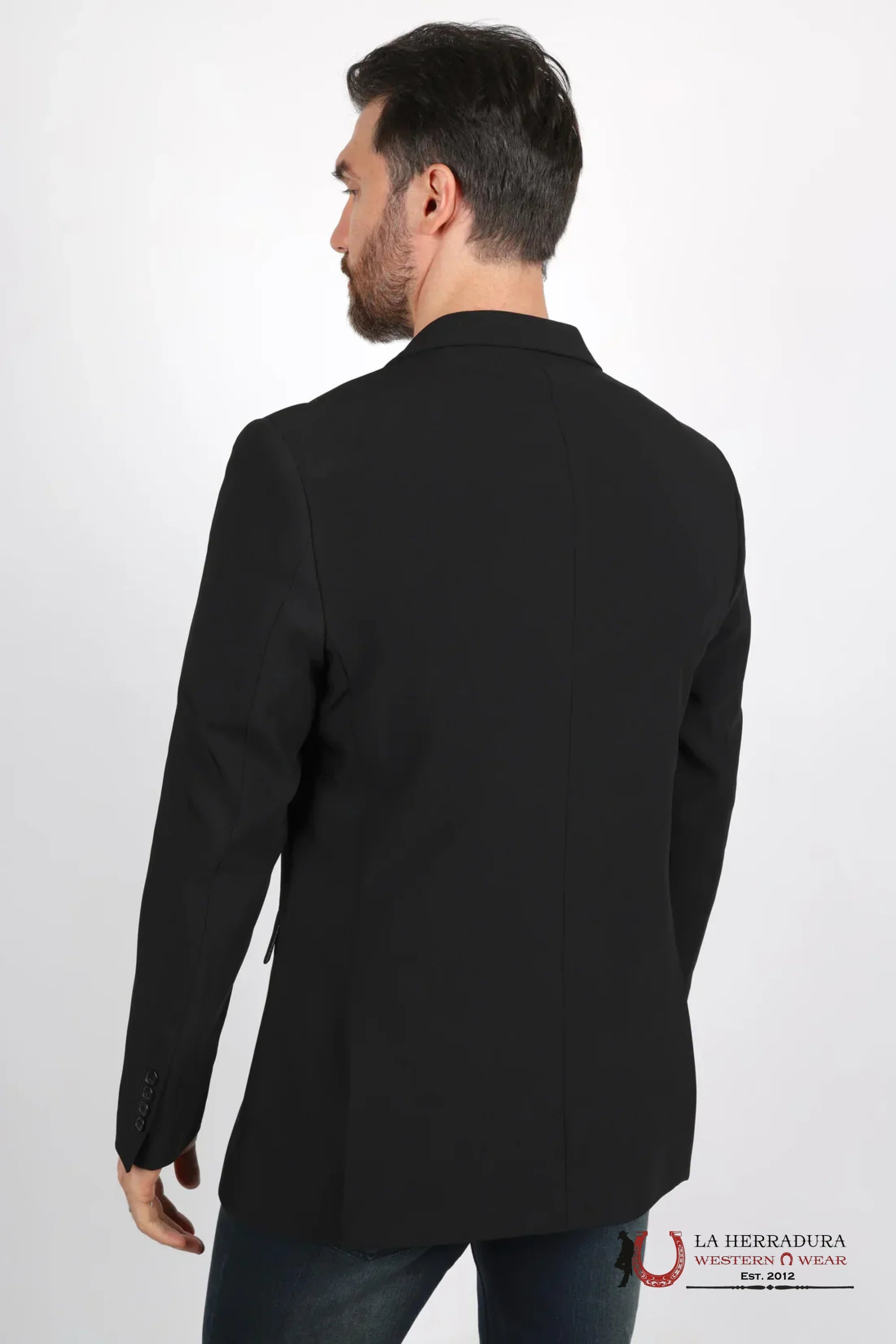 PLATINI Black With Grey Floral - BLZ9926 ROPA HOMBRES