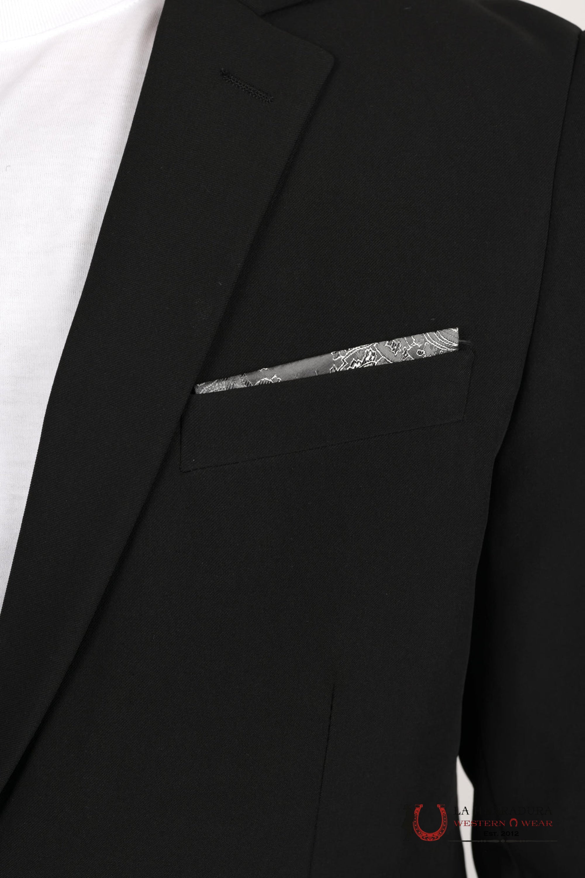 PLATINI Black With Grey Floral - BLZ9926 ROPA HOMBRES