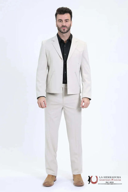 SACO DE HOMBRE PLATINI COMBO BEIGE/BLANCO RANCHERO - WSS10772