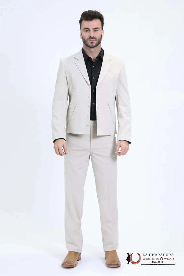 PLATINI MENS BLAZER COMBO BEIGE/WHITE RANCHER - WSS10772