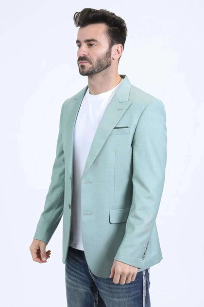 PLATINI SACO DE HOMBRE VERDE MENTA/AZUL TEAL CLÁSICO - BLZ10812