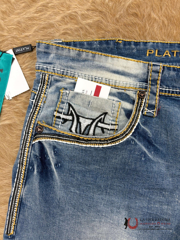 PLATINI MENS BOOT CUT JEANS LT BLUE- PHD7738