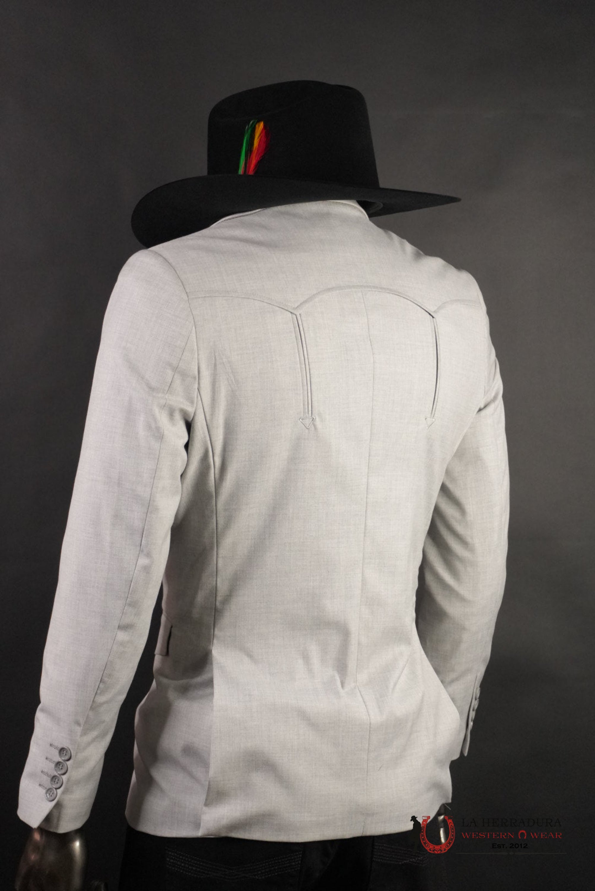 MENS DOUBLE BOTTOM WESTERN/RANCHER GREY BLAZER - BLW10522 ROPA HOMBRES