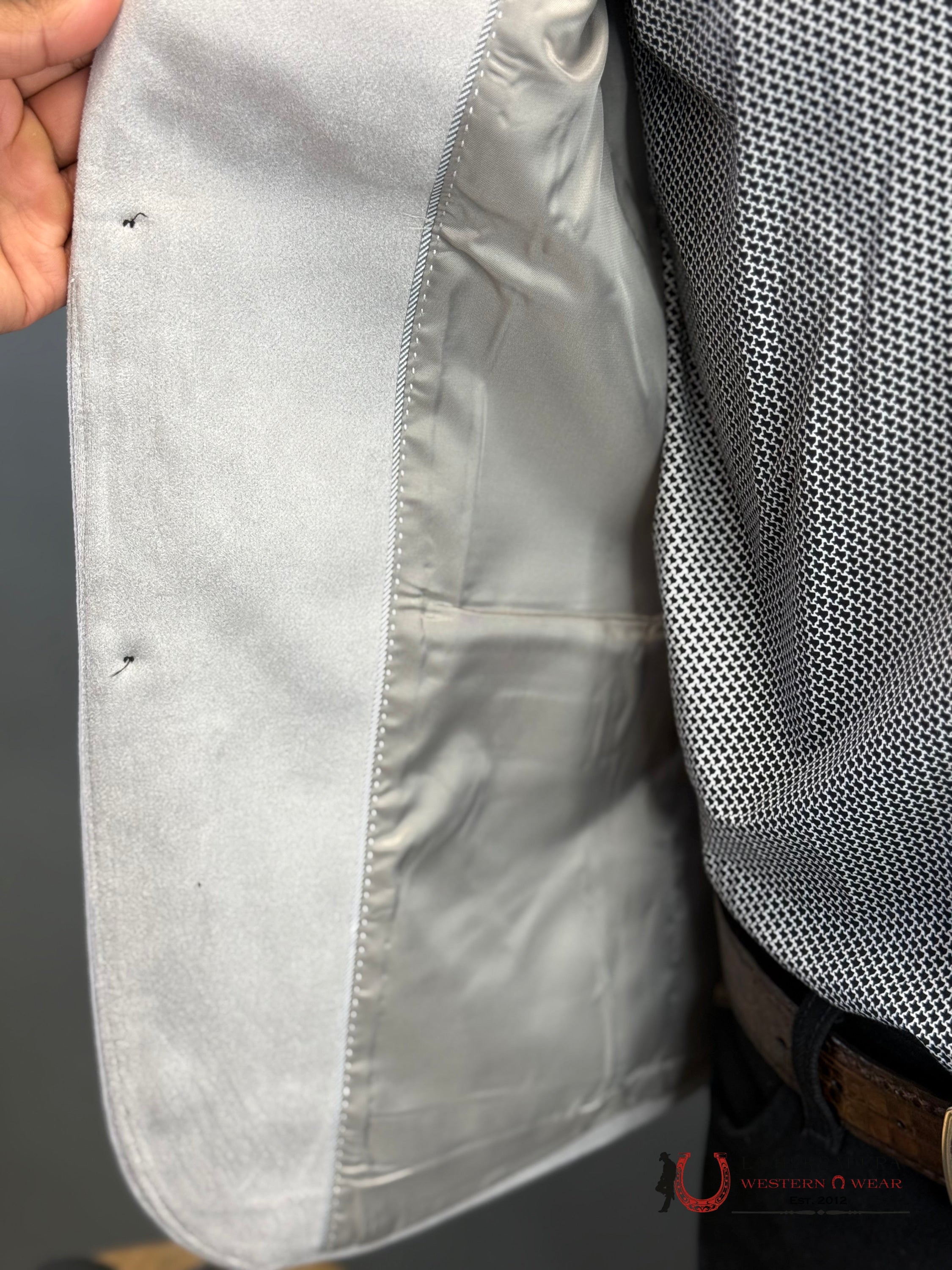 Platini Grey Gamuza Suede Blazer- Blz10537 Ropa Hombres