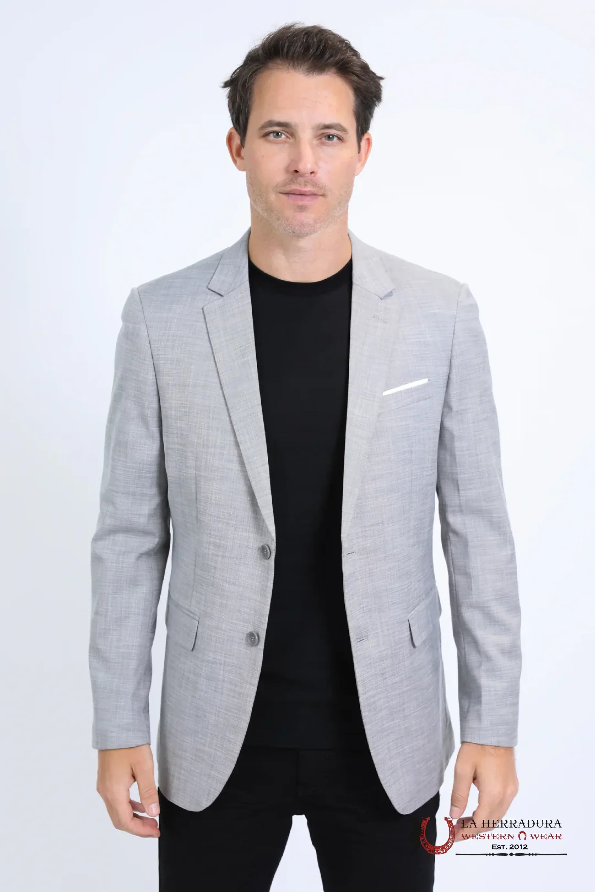 Mens Modern Fit Stretch Date Night GREY Blazer ROPA HOMBRES