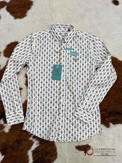 PLATINI OFF-WHITE GOLD PRINT LONG SLEEVE