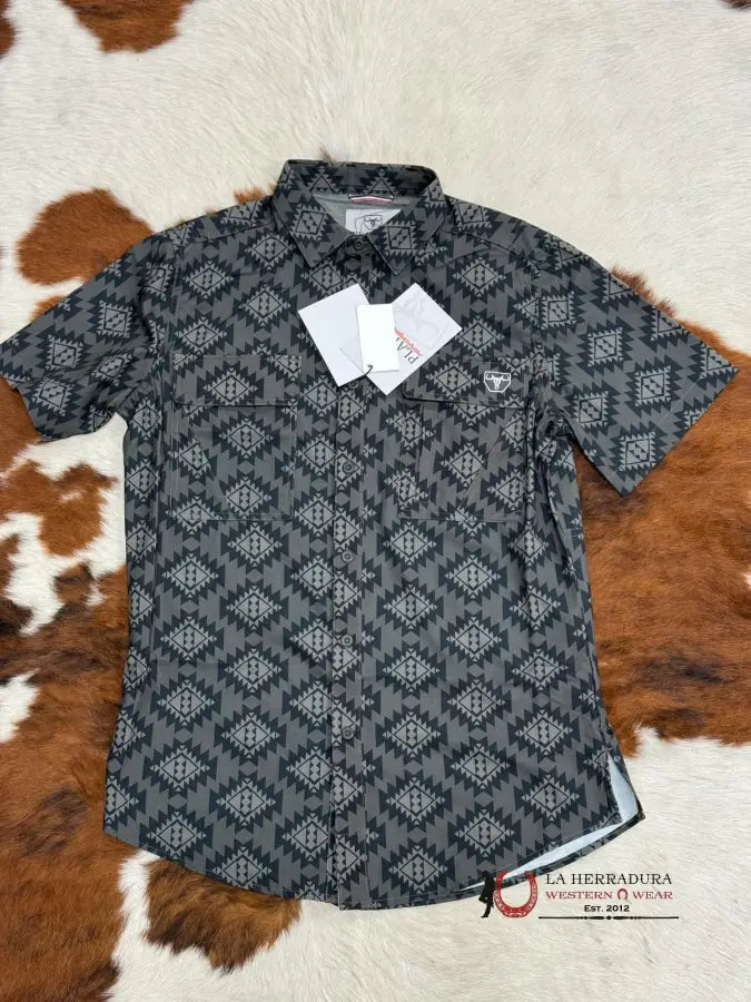 Platini Performance Black Aztec Short Sleeve Ropa Hombres