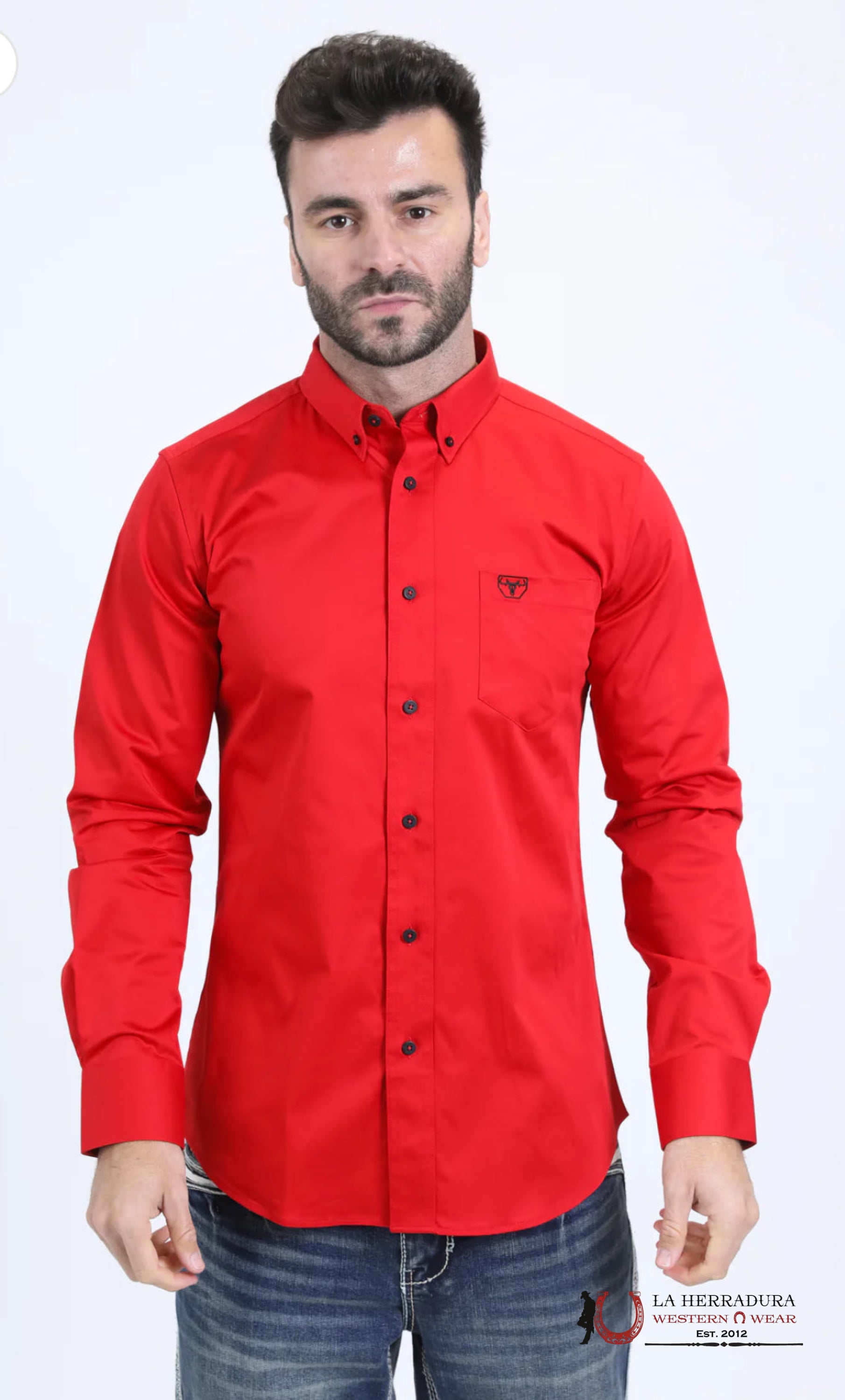 Platini Red Long Sleeve Shirt ROPA HOMBRES