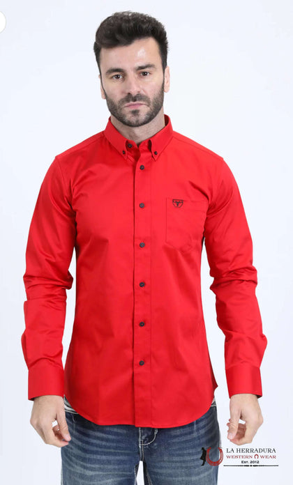 PLATINI RED LONG SLEEVE SHIRT PCL10798