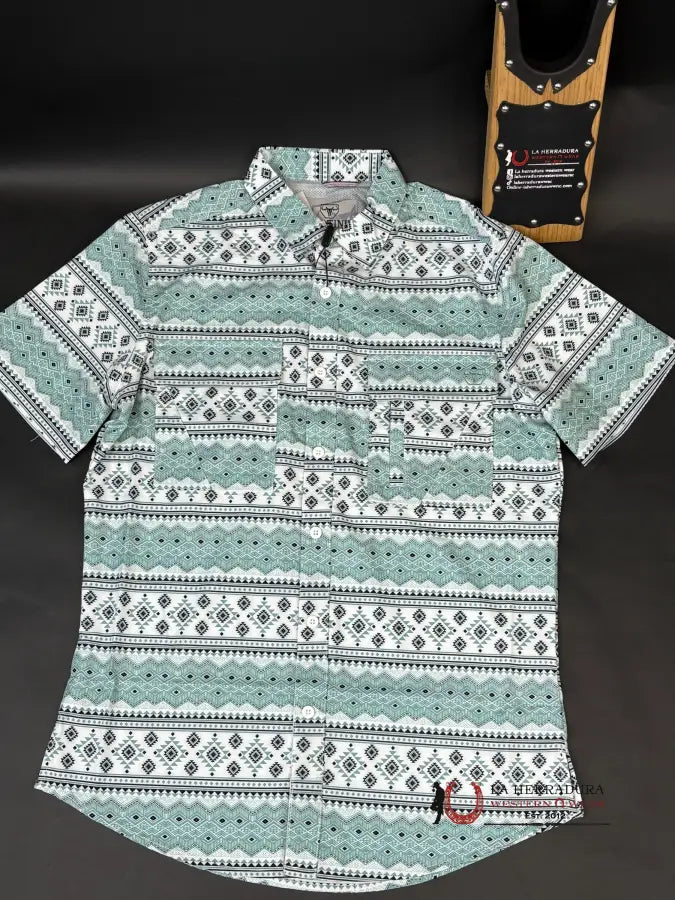 Platini White Aztec Mint Green/Black 10612 Ropa Hombres