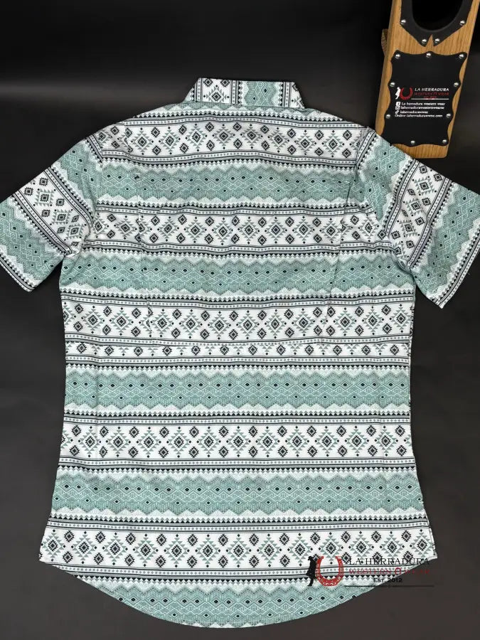 Platini White Aztec Mint Green/Black 10612 Ropa Hombres