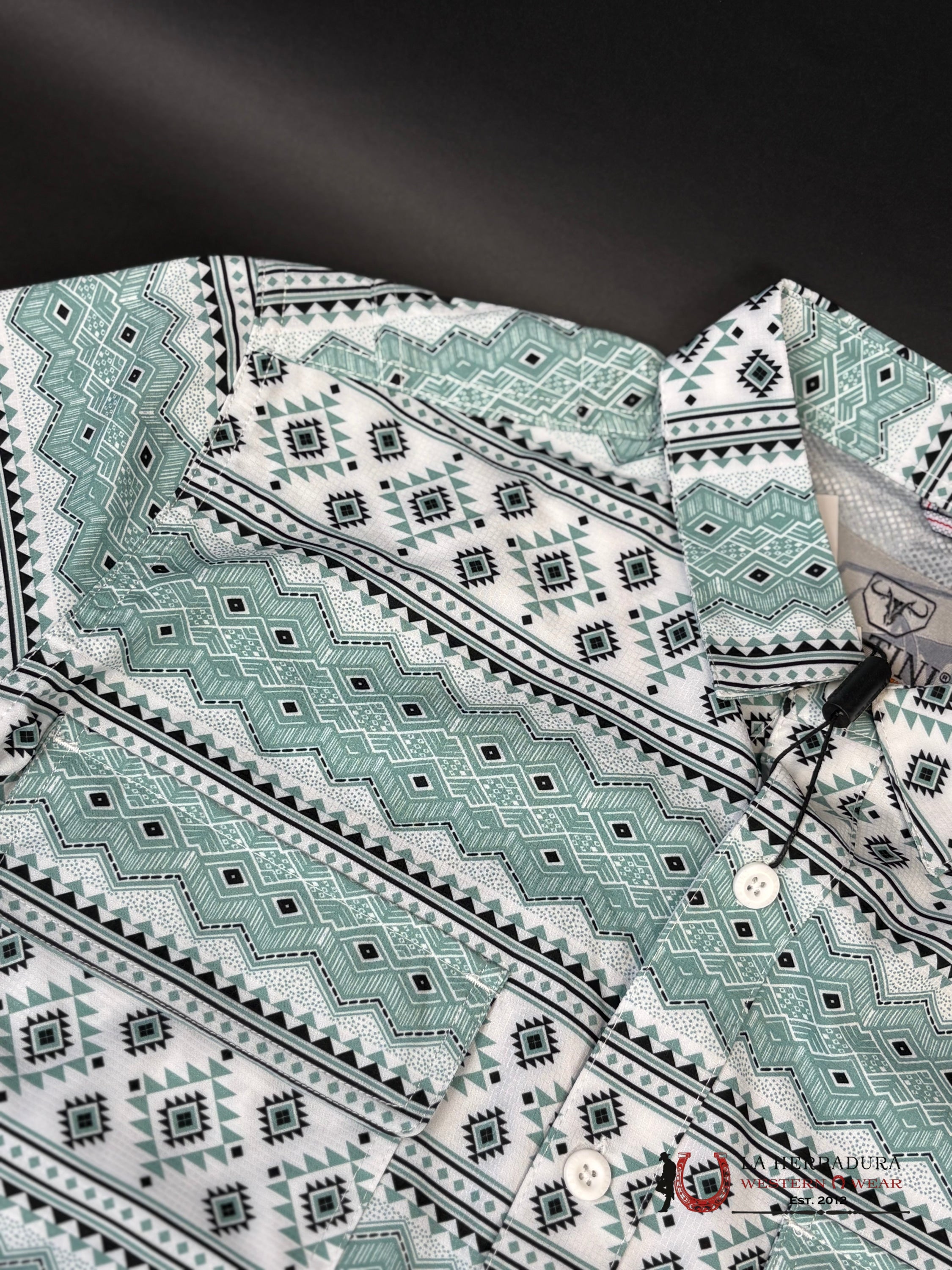 Platini White Aztec Mint Green/Black 10612 Ropa Hombres